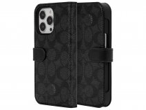 Coach Folio Signature Charcoal 2in1 Case - iPhone 13 Pro Hoesje