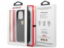Ferrari Italia Carbon Look Case - iPhone 13 Pro Hoesje