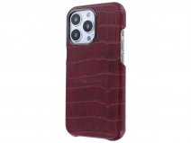 Graffi Shell Croco Rood Leer - iPhone 13 Pro hoesje