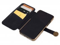 Greenwich Oxford Leather Folio Beluga - iPhone 13 Pro Hoesje
