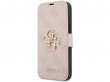 Guess Big 4G Monogram BookCase Roze - iPhone 13 Pro hoesje