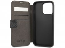 Guess Big 4G Monogram BookCase Grijs - iPhone 13 Pro hoesje