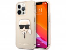 Karl Lagerfeld Ikonik Glitter Case Goud - iPhone 13 Pro hoesje