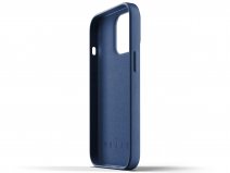 Mujjo Full Leather Case Monaco Blue - iPhone 13 Pro Hoesje Leer