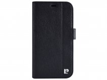 Pierre Cardin Bookcase Zwart Leer - iPhone 13 Pro hoesje