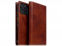 SLG Design D7 Italian Wax Leer Bruin - iPhone 13 Pro hoesje