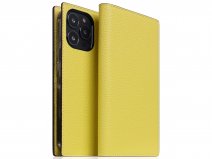 SLG Design D8 Folio Leer Lemon - iPhone 13 Pro hoesje