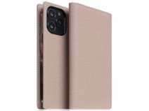 SLG Design D8 Folio Leer Light Cream - iPhone 13 Pro hoesje