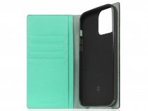 SLG Design D8 Folio Leer Teal - iPhone 13 Pro hoesje