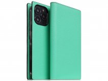 SLG Design D8 Folio Leer Teal - iPhone 13 Pro hoesje