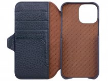 Vaja Wallet Leather Case MagSafe Donkerblauw - iPhone 13 Pro Hoesje Leer