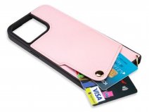 CaseMania Crossbody Card Case met Koord - iPhone 13 Pro Max Hoesje Roze