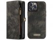 CaseMe 2in1 Wallet Case met Ritsvak Zwart - iPhone 13 Pro Max Hoesje
