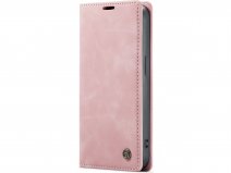 CaseMania Vintage Slim Bookcase Roze - iPhone 13 Pro Max hoesje