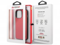 Ferrari Carbon Stripe Case Rood - iPhone 13 Pro Max Hoesje