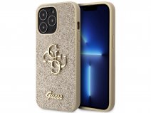 Guess Big 4G Glitter Case Goud - iPhone 13 Pro Max hoesje