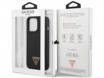 Guess Silicone Triangle Case Zwart - iPhone 13 Pro Max hoesje