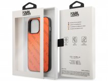 Karl Lagerfeld Perforated Logo Case Oranje - iPhone 13 Pro Max hoesje