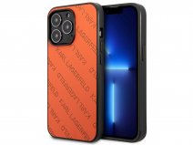 Karl Lagerfeld Perforated Logo Case Oranje - iPhone 13 Pro Max hoesje