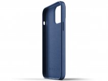 Mujjo Full Leather Wallet Case Monaco Blue - iPhone 13 Pro Max Hoesje Leer
