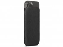 Sena Ultraslim Wallet Sleeve Zwart Leer - iPhone 13 Pro Max hoesje