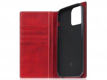 SLG Design D7 Italian Wax Leer Rood - iPhone 13 Pro Max hoesje