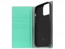 SLG Design D8 Folio Leer Teal - iPhone 13 Pro Max hoesje