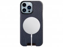 Vaja Grip Leather MagSafe Case Blauw - iPhone 13 Pro Max Hoesje Leer