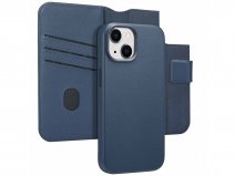 Accezz Leather 2in1 Bookcase MagSafe Donkerblauw - iPhone 14 Hoesje Leer