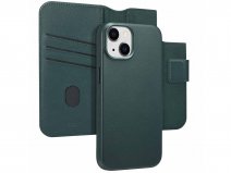 Accezz Leather 2in1 Bookcase MagSafe Groen - iPhone 14 Hoesje Leer