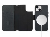 Accezz Leather 2in1 Bookcase MagSafe Zwart - iPhone 14 Hoesje Leer