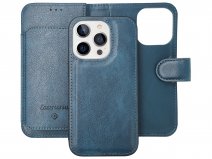 CaseMania 2in1 Magnetic XL Bookcase Blauw - iPhone 14 Hoesje