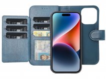 CaseMania 2in1 Magnetic XL Bookcase Blauw - iPhone 14 Hoesje