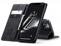 CaseMania Vintage Slim Bookcase Zwart - iPhone 14 hoesje