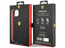 Ferrari Leather Case Zwart - iPhone 14 Hoesje