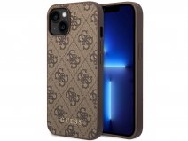 Guess 4G Monogram Case Bruin - iPhone 14 hoesje