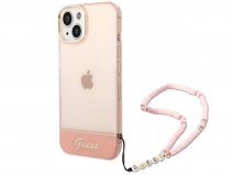 Guess Beads Wristlet Charm Case Roze - iPhone 14/13 hoesje