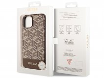 Guess G-Cube MagSafe Case Bruin - iPhone 14 hoesje