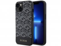 Guess G-Cube MagSafe Case Zwart - iPhone 14 hoesje
