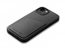 Mujjo Full Leather Wallet Case Black - iPhone 14 Hoesje Leer