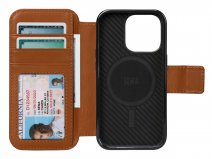 Sena 2in1 WalletBook Case Cognac - iPhone 14 Hoesje Leer