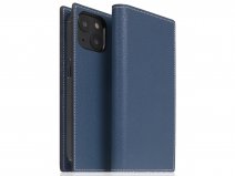 SLG Design D6 Leather Diary Case Blauw - iPhone 14 hoesje Leer