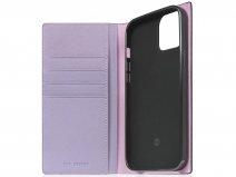 SLG Design D9 Chevere Chagrin Leer Paars - iPhone 14 hoesje