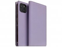 SLG Design D9 Chevere Chagrin Leer Paars - iPhone 14 hoesje