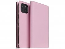 SLG Design D9 Chevere Chagrin Leer Roze - iPhone 14 hoesje