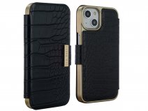 Ted Baker Black Croco Folio Case - iPhone 13 / 14 Hoesje