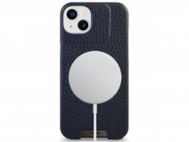 Vaja Grip Leather MagSafe Case Donkerblauw - iPhone 14 Hoesje Leer