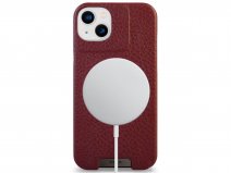 Vaja Grip Leather MagSafe Case Rood - iPhone 14 Hoesje Leer