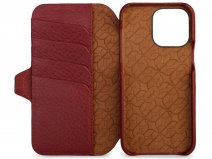 Vaja Wallet Leather Case MagSafe Rood - iPhone 14 Hoesje Leer
