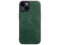 Alcanside Alcantara Back Case Groen - iPhone 14 Plus hoesje